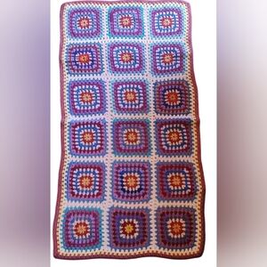 Handmade Crochet Blanket - Multicolor 25x50